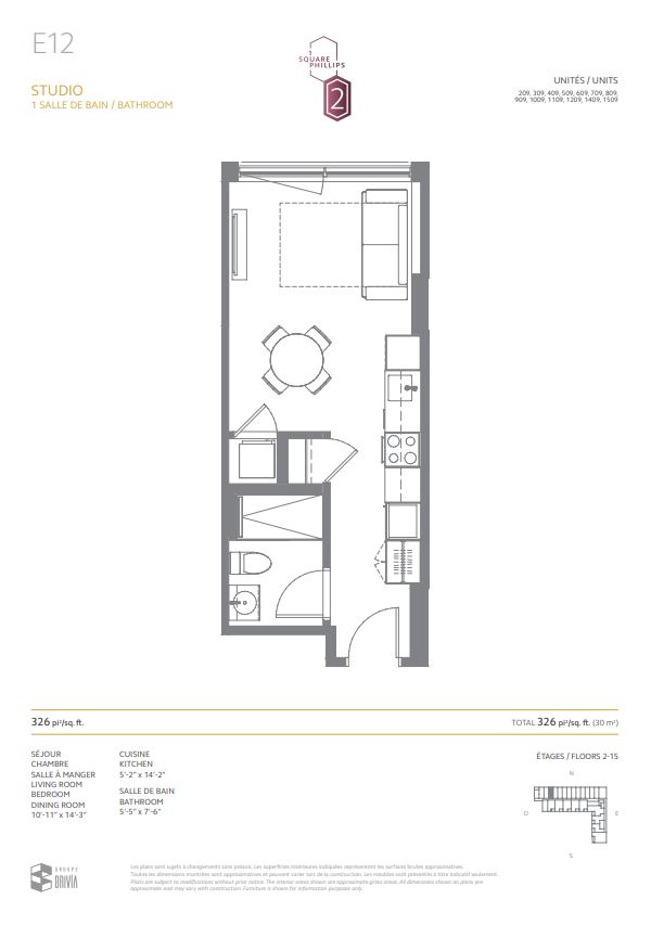 Floor plan for Residence E12