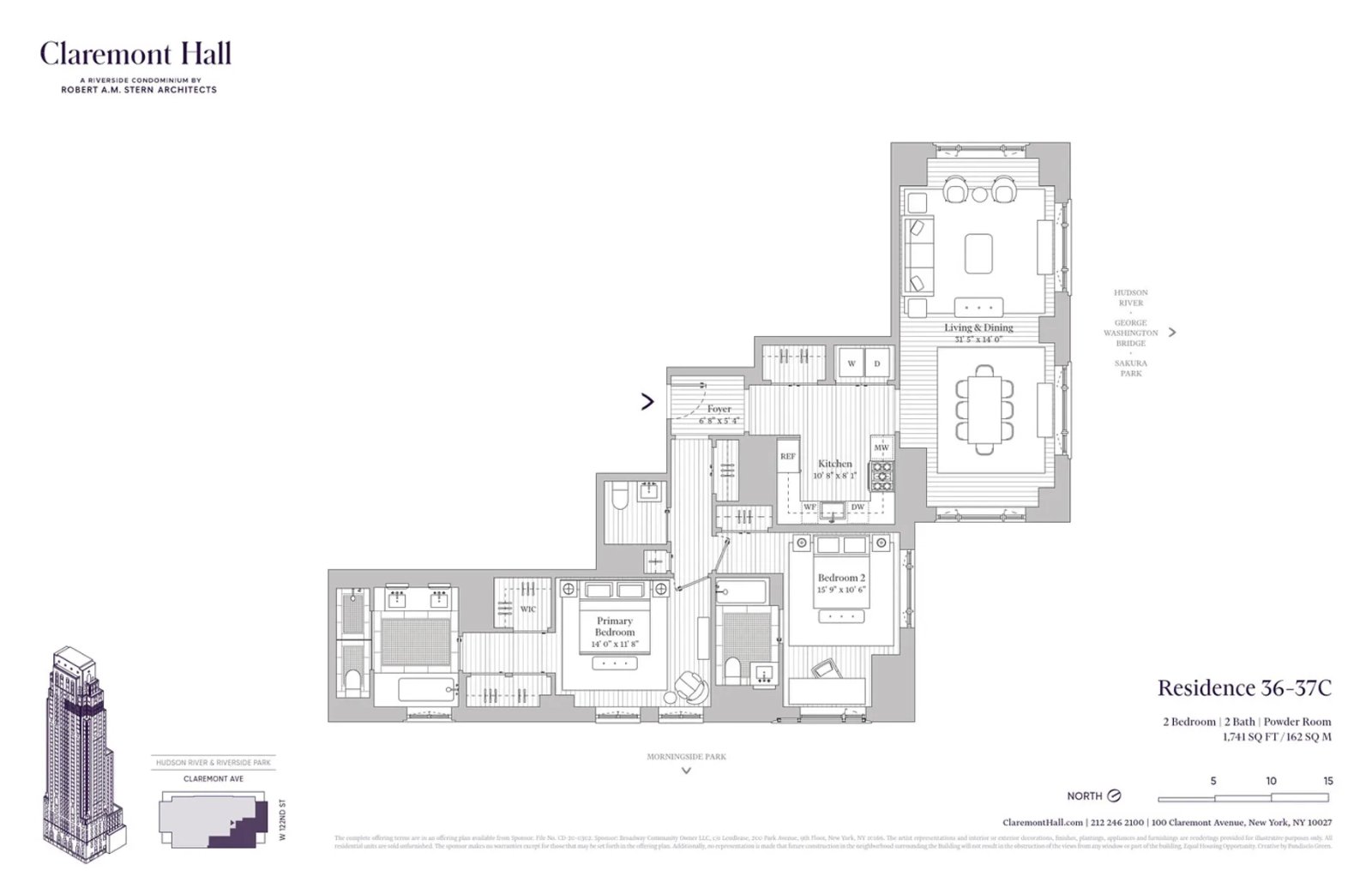 Floor plan for Residence 37C