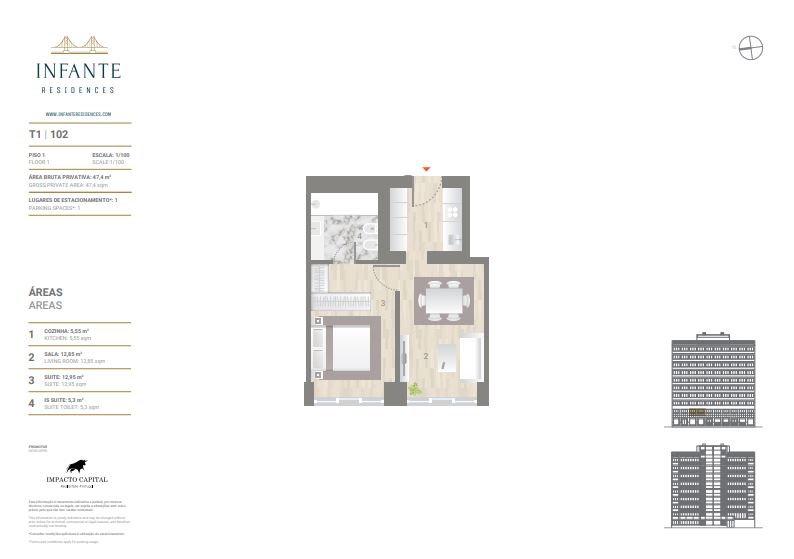 Floor plan for  Avenida Infante Santo 34