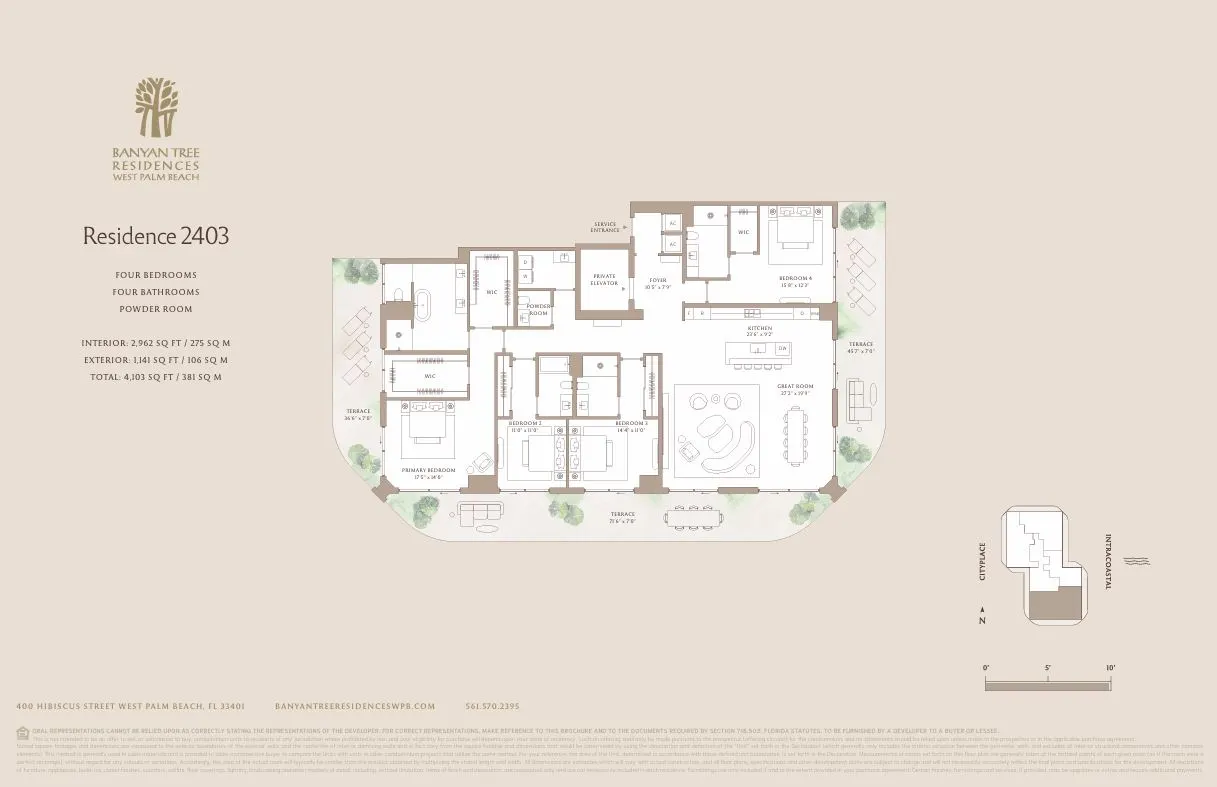 Floor plan for Residence 2403