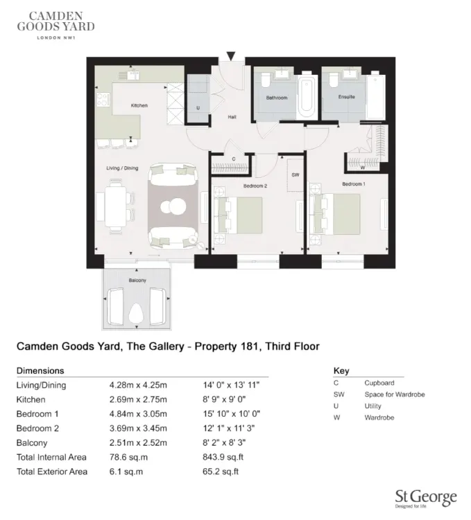 Floor plan for Residence 181