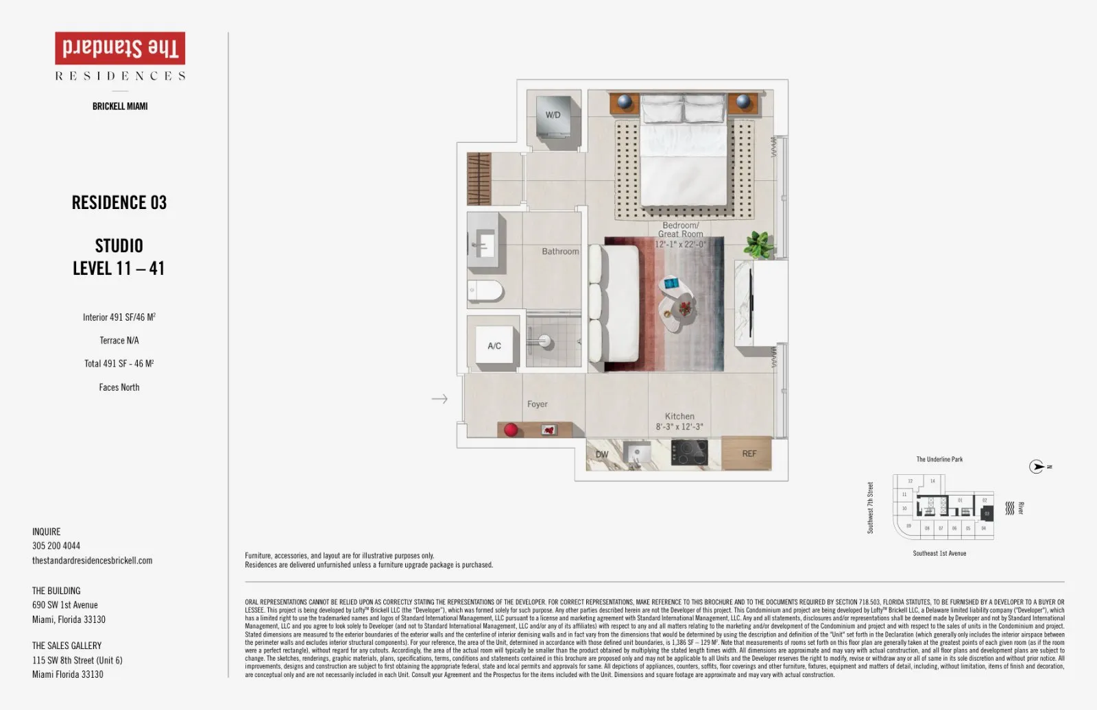 Floor plan for Studio