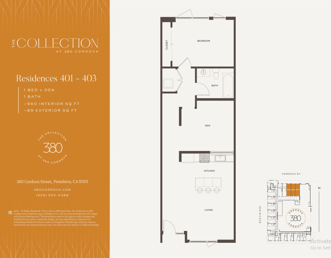 Floor plan for Residence 402