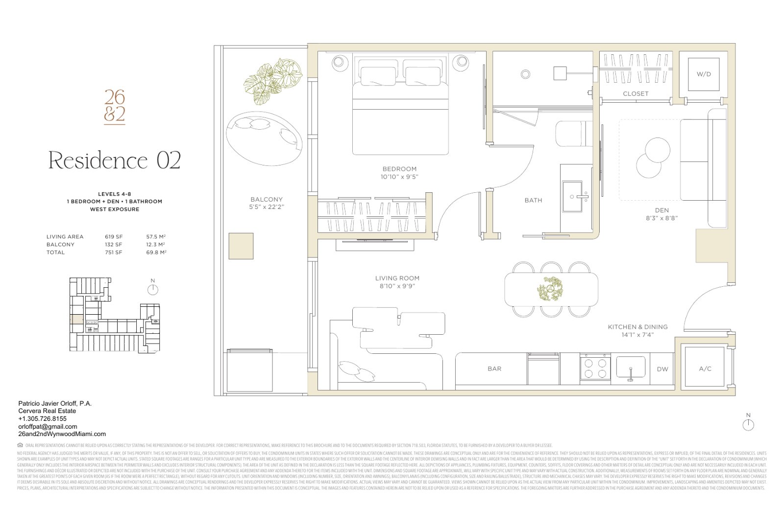 Floor plan for Residence 602