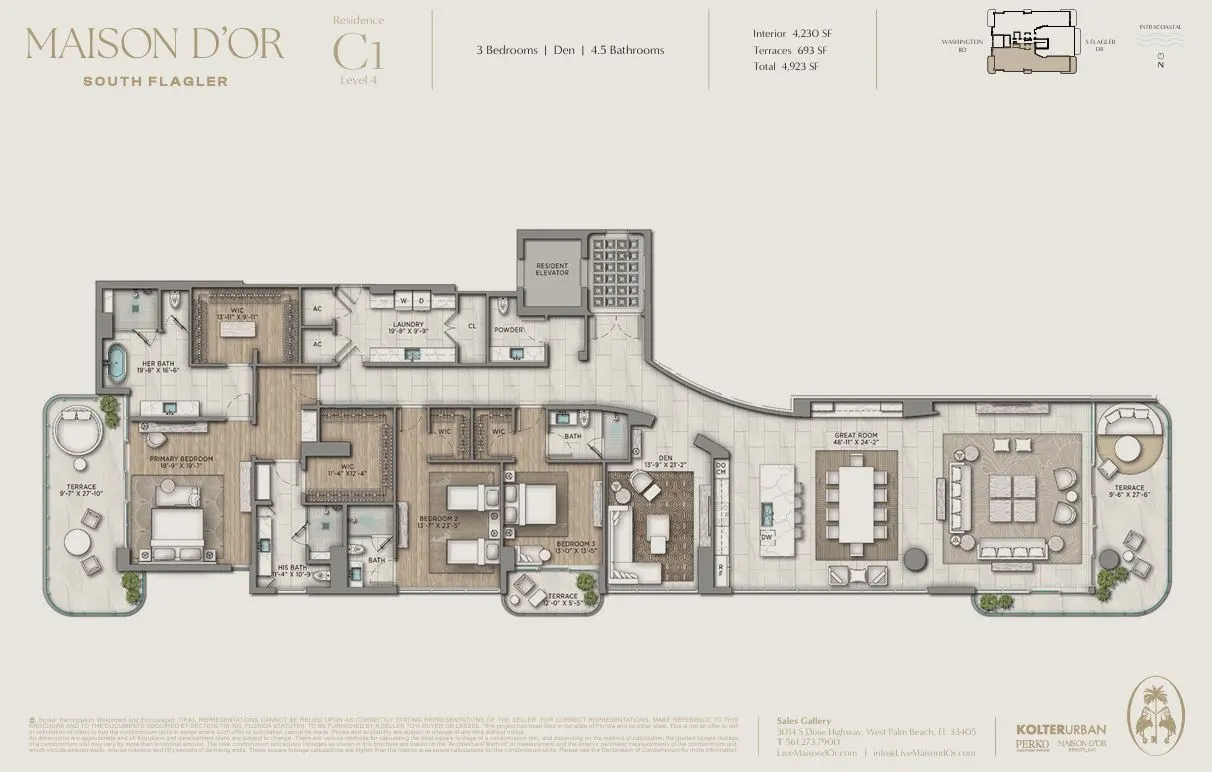 Floor plan for Residence C1
