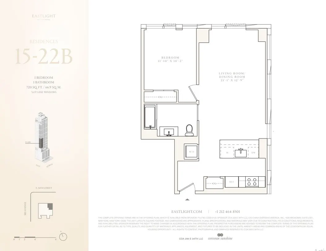 Floor plan for Residence 21B