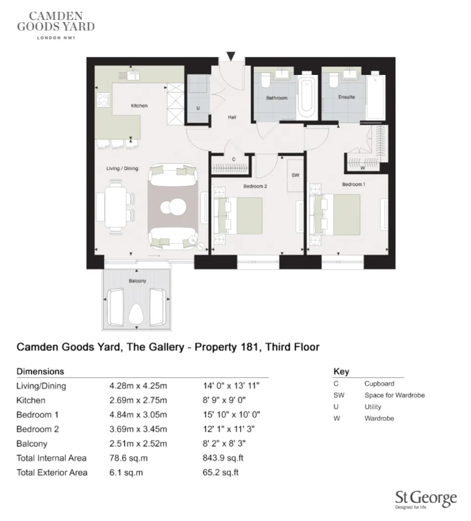 Floor plan for Residence 181