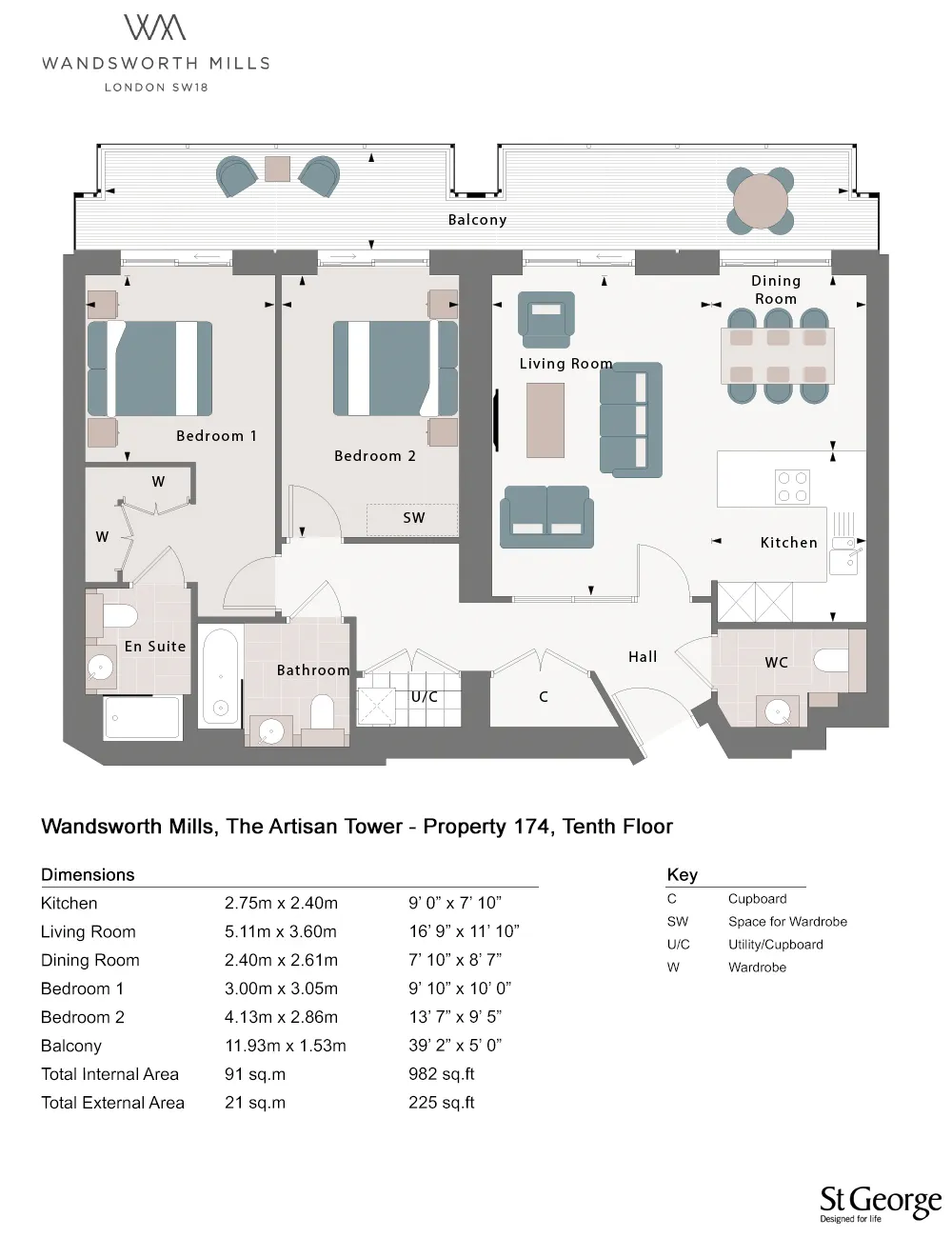 Floor plan for Residence 174