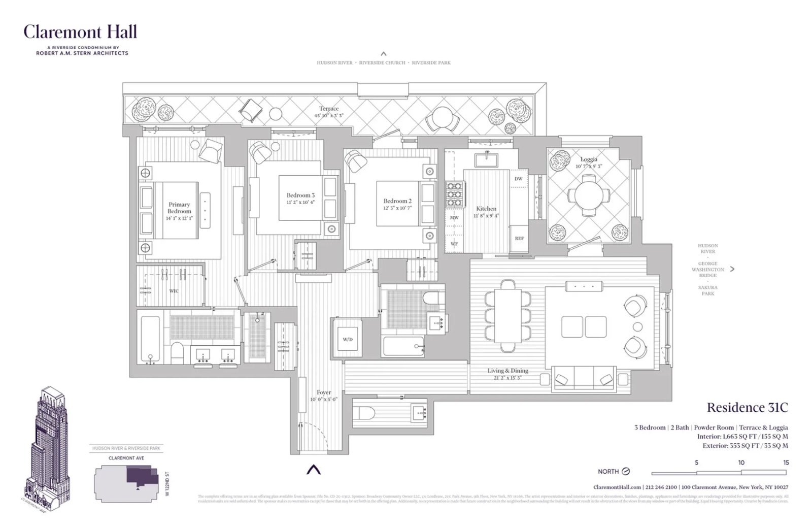Floor plan for Residence 31C