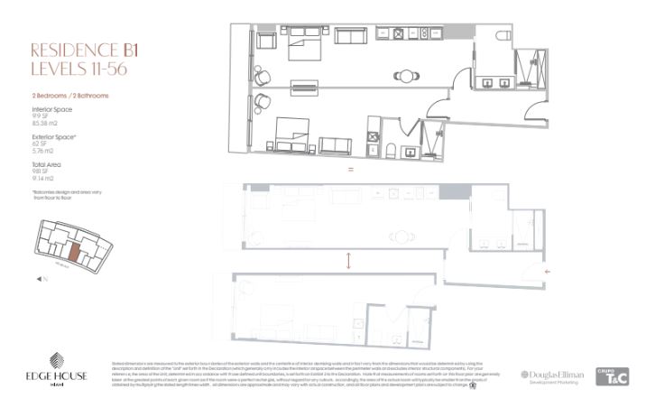 Floor plan for Residence 1104
