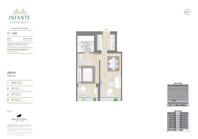 Floor plan for  Avenida Infante Santo 34