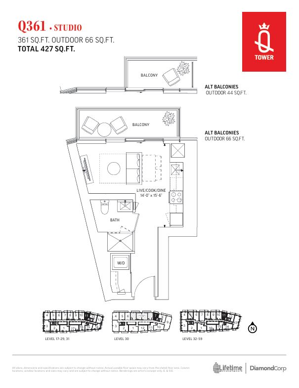 Floor plan for Residence Q316
