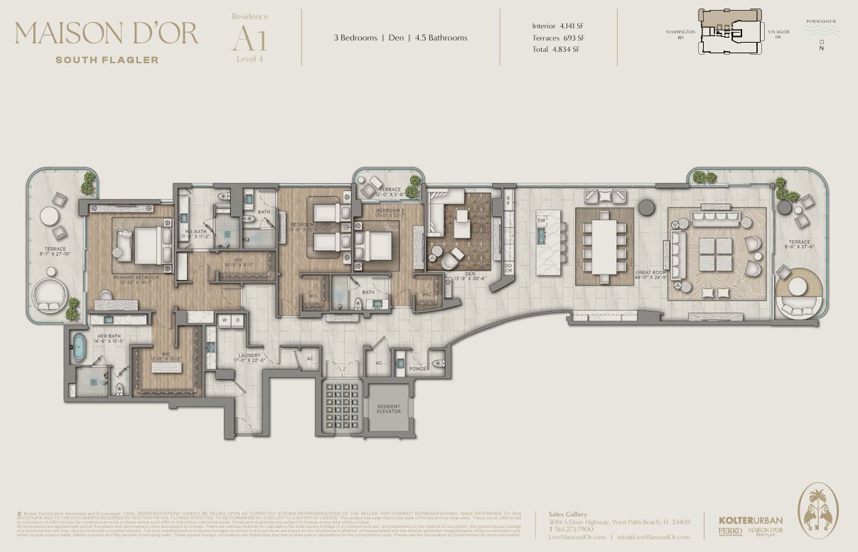 Floor plan for Residence A1