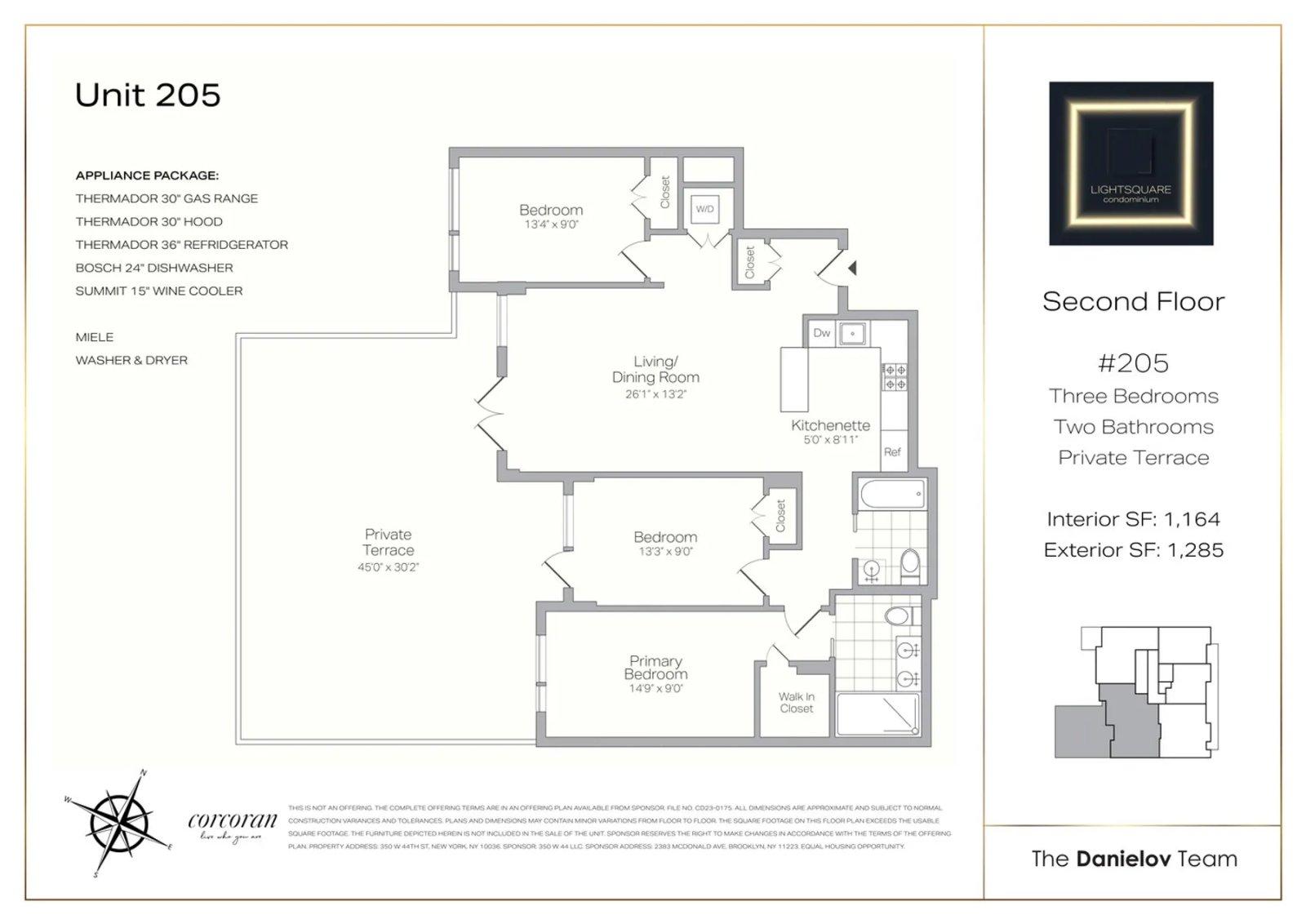 Floor plan for Residence 2O5