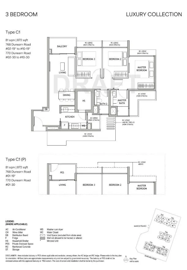 Floor plan for Residence TYPE C1