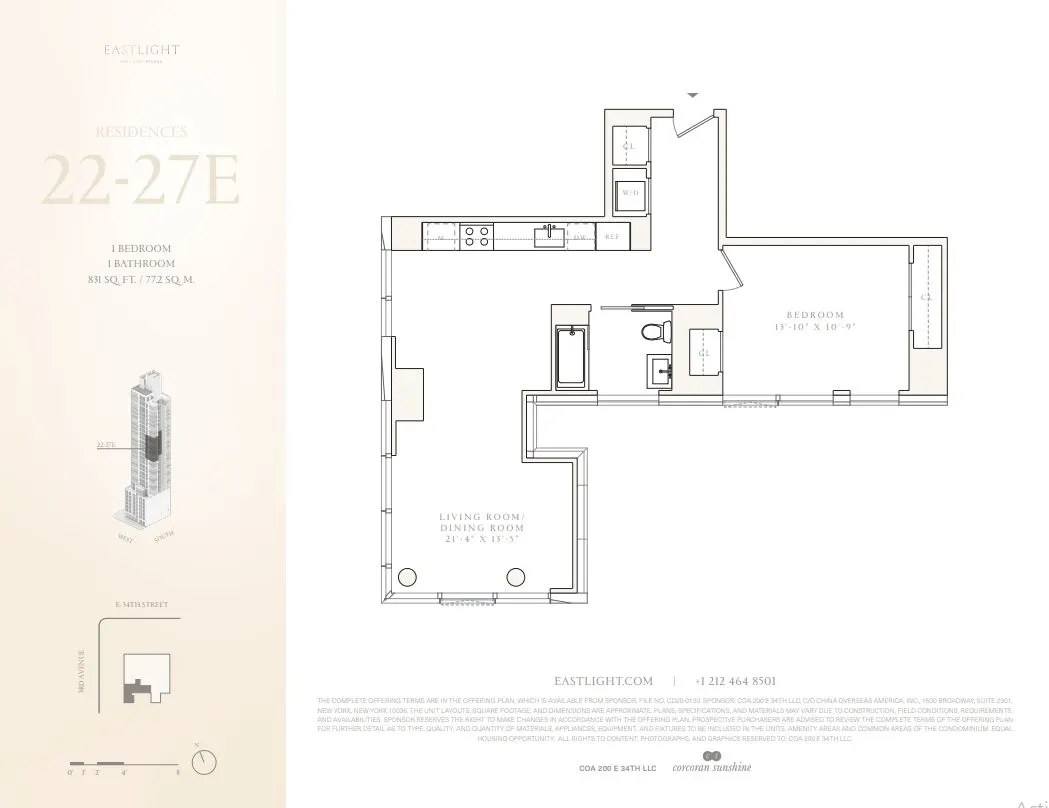 Floor plan for Residence 27E