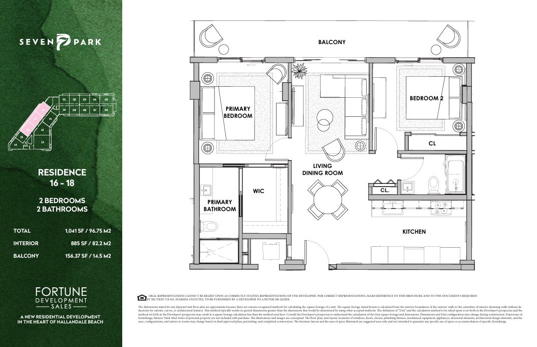 Floor plan for Residence 517
