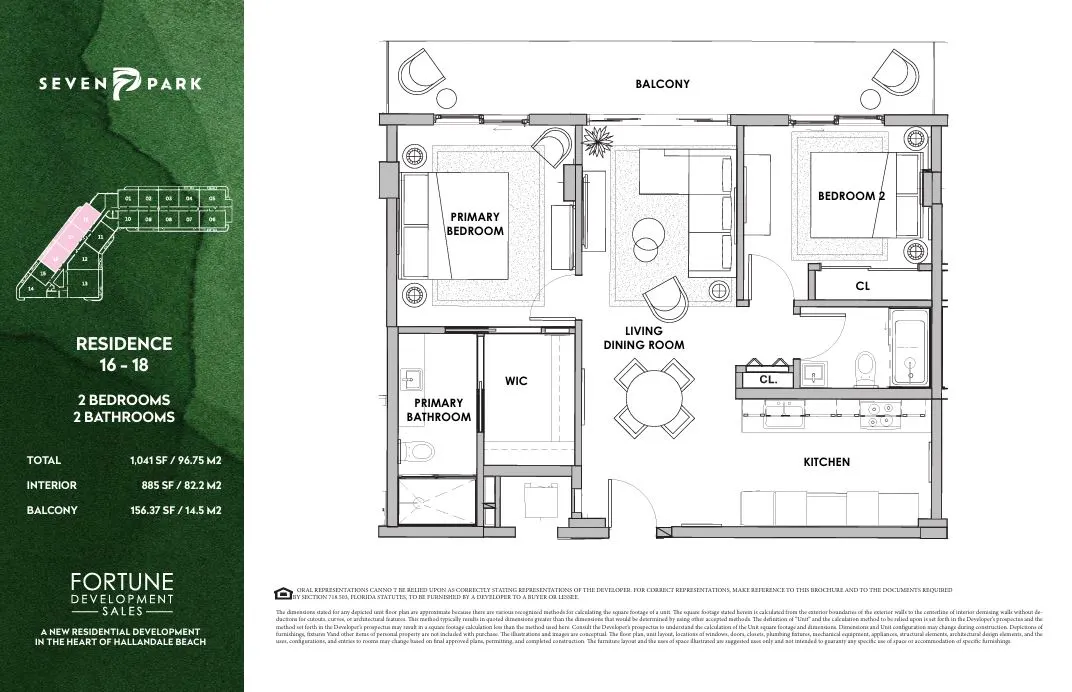 Floor plan for Residence 517