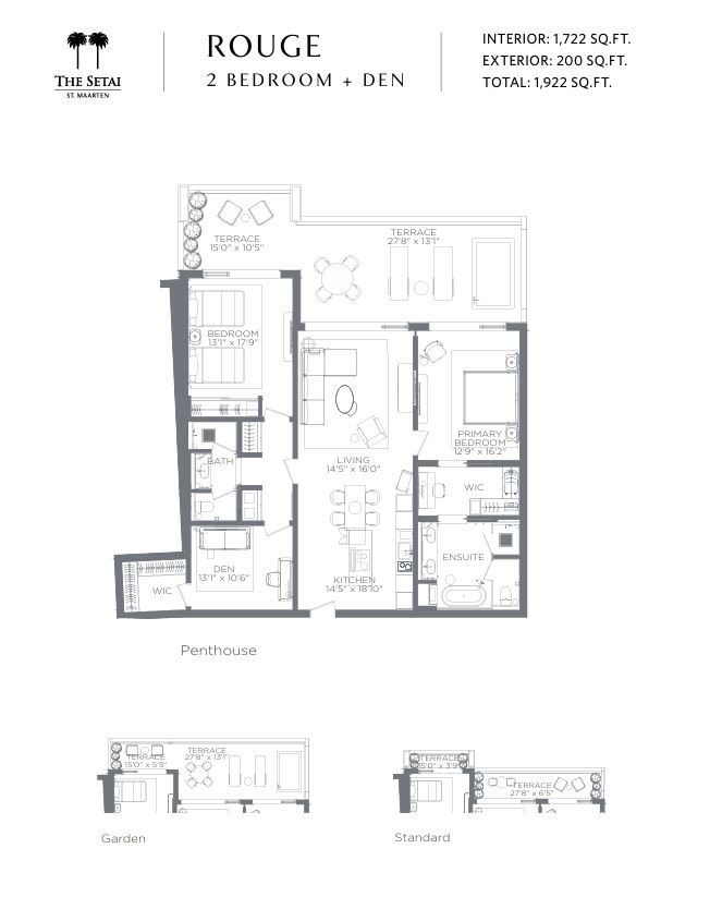 Floor plan for Residence ROUGE