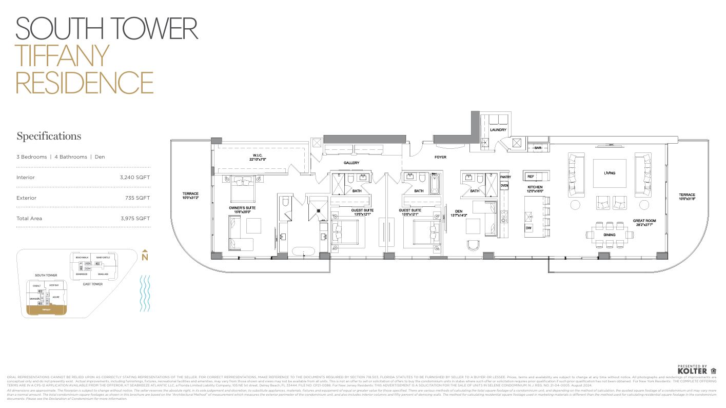 Floor plan for Residence Tiffany Residence
