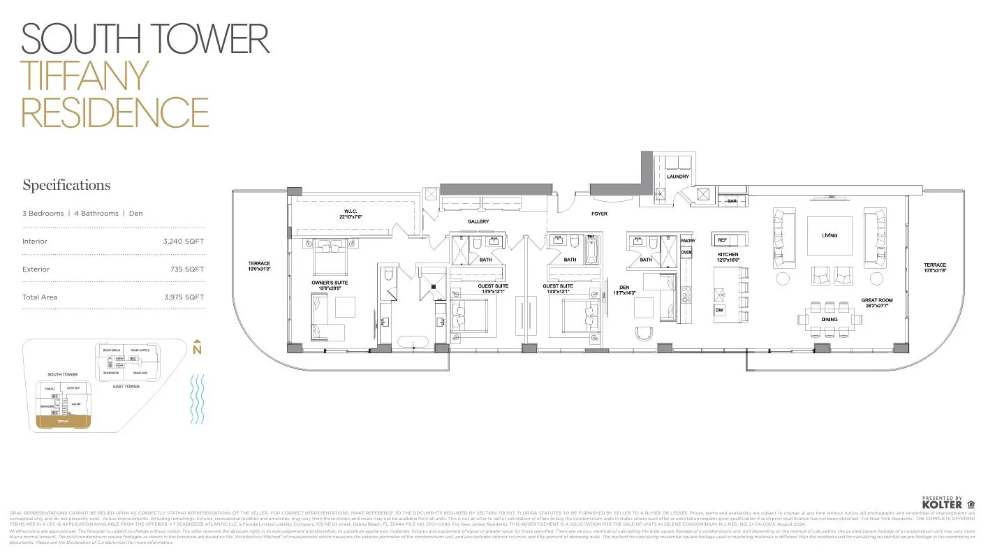 Floor plan for Residence Tiffany Residence