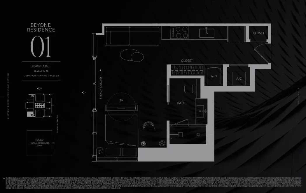 Floor plan for Residence 01
