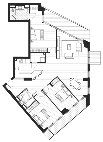 Floor plan for Residence 3303