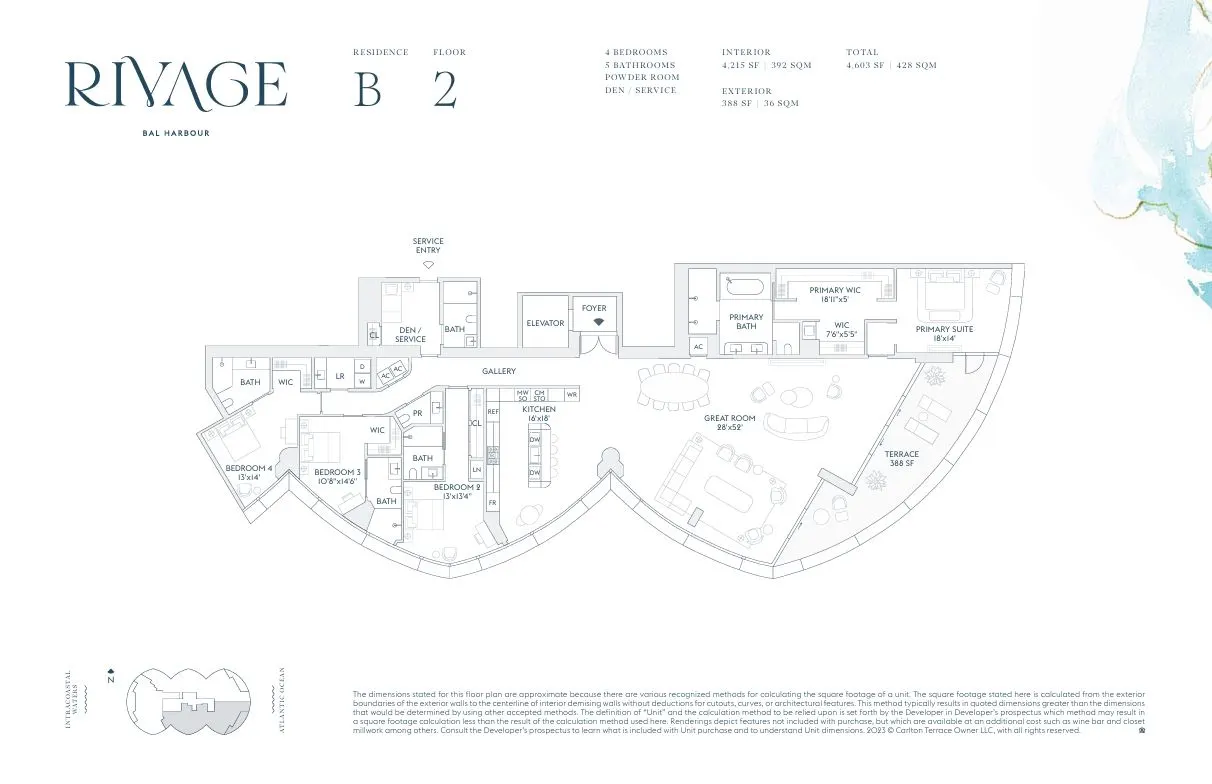 Floor plan for Residence B