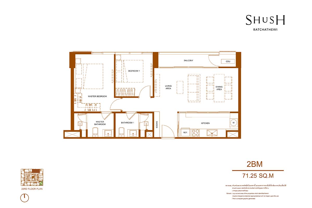 Floor plan for 284 Phaya Thai Road,