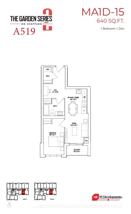Floor plan for Residence A519