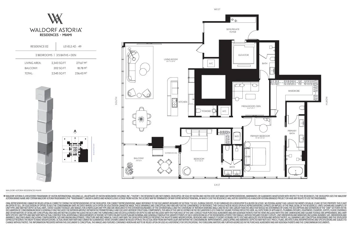 Floor plan for Residence 4202