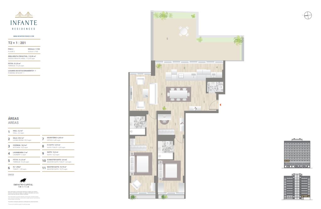 Floor plan for  Avenida Infante Santo 34