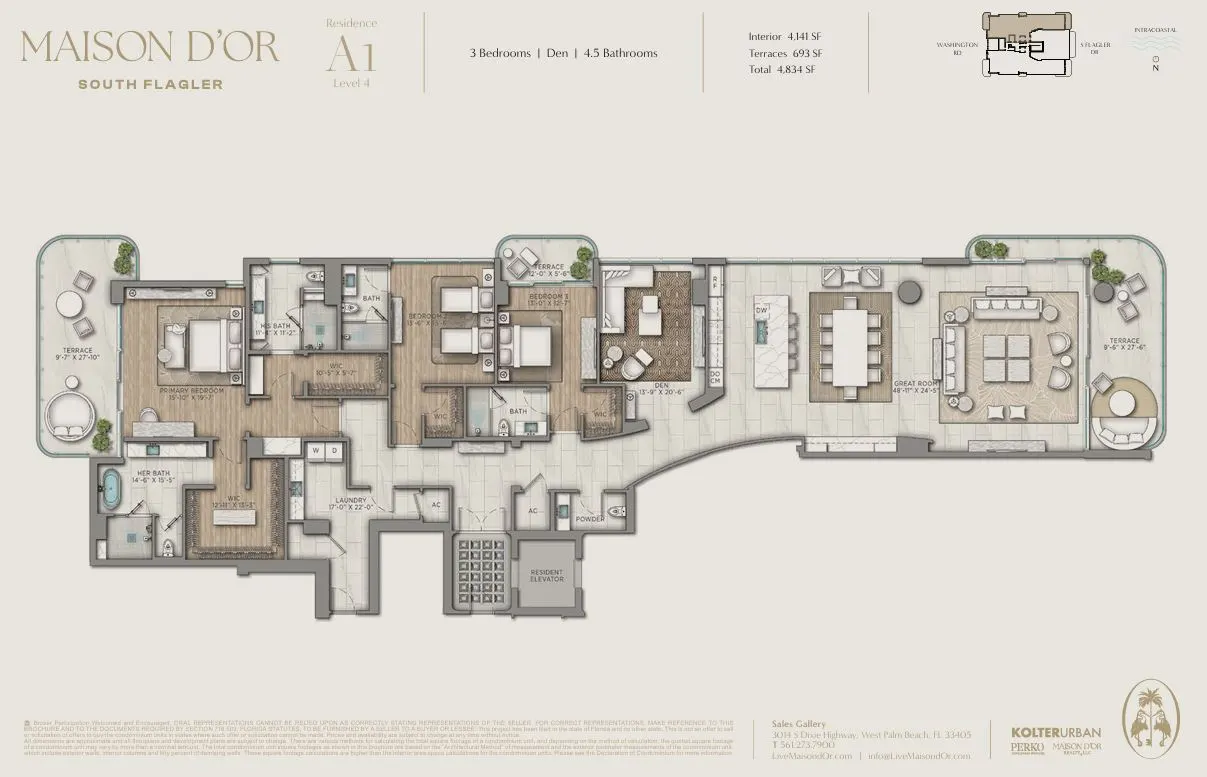 Floor plan for Residence A1