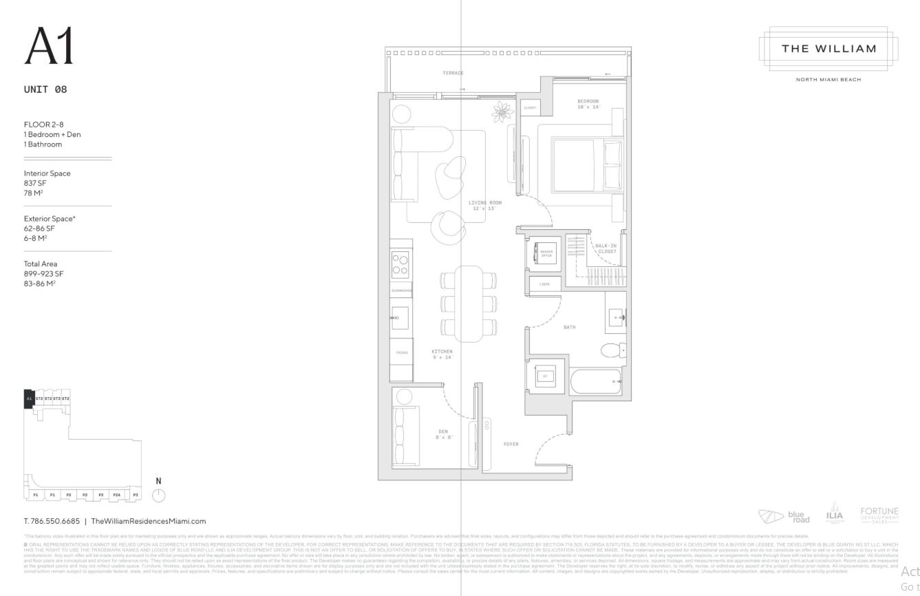 Floor plan for Residence 408