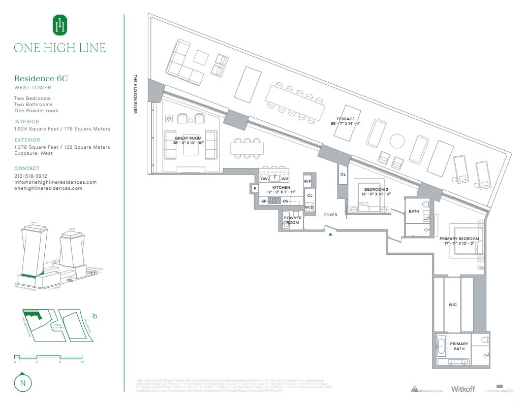 Floor plan for Residence 6C