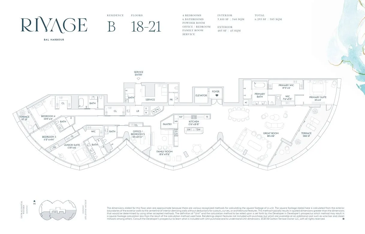 Floor plan for Residence B