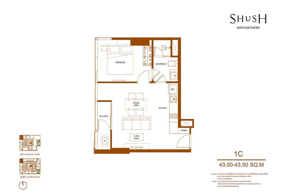 Floor plan for 284 Phaya Thai Road,