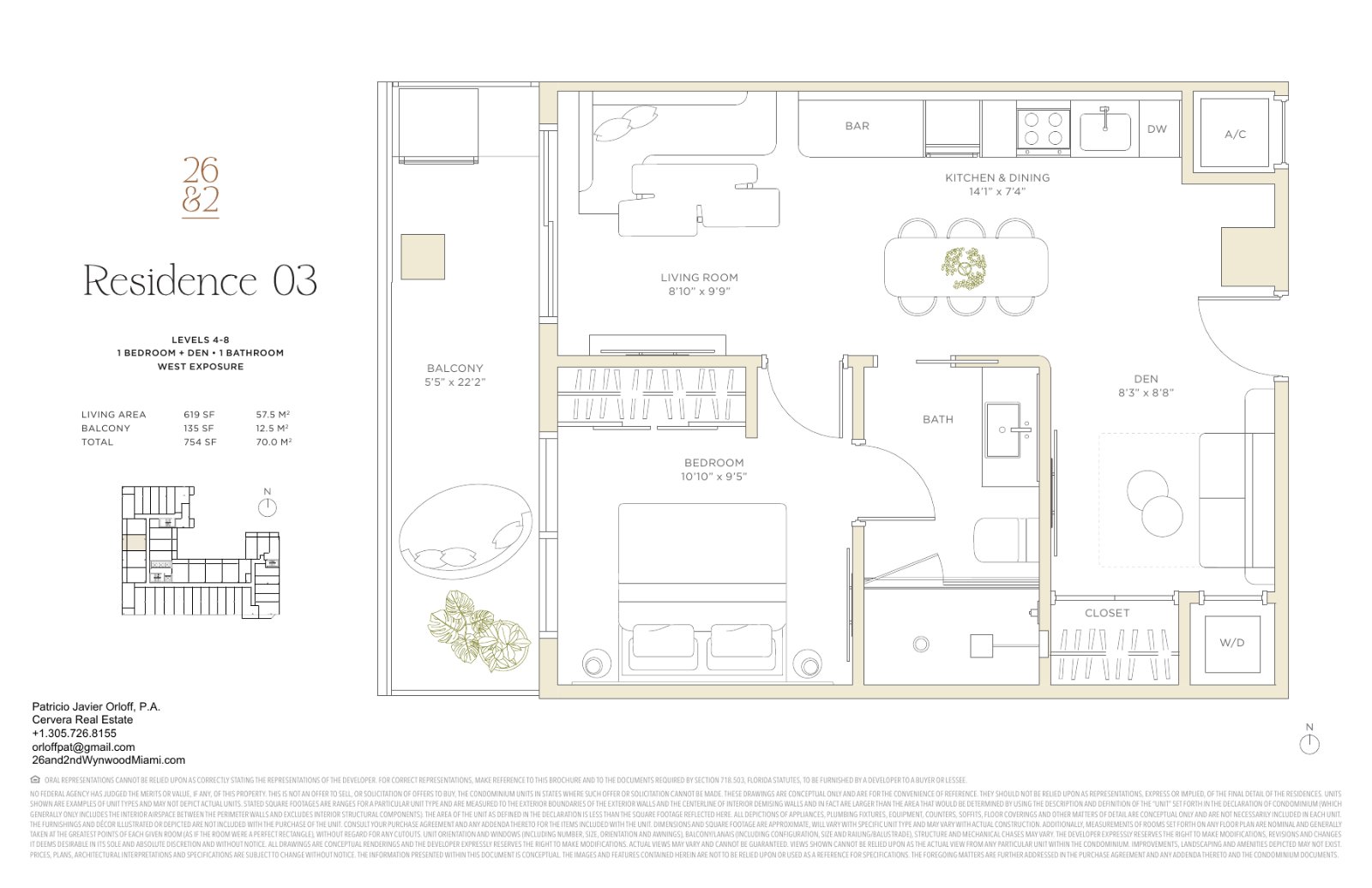 Floor plan for Residence 603