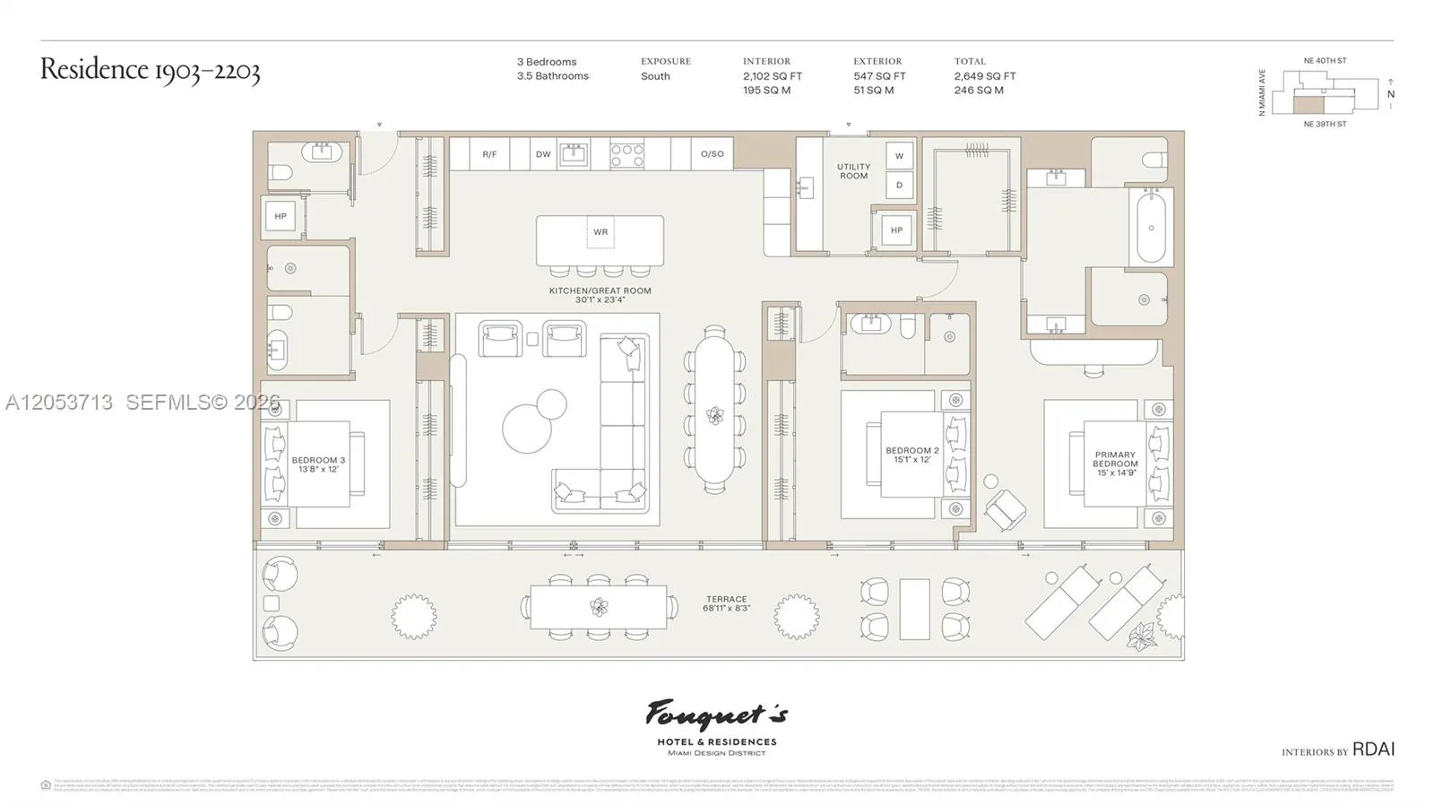 Floor plan for Residence 2103