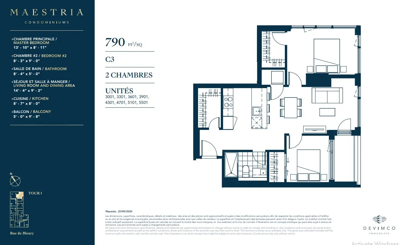 Floor plan for Residence C3