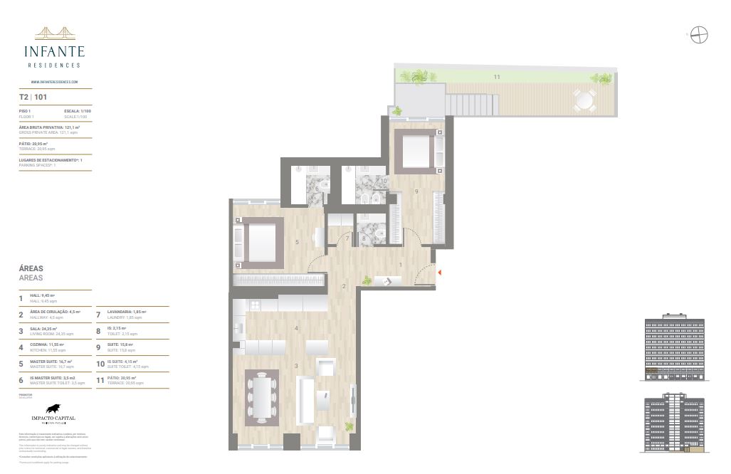 Floor plan for  Avenida Infante Santo 34