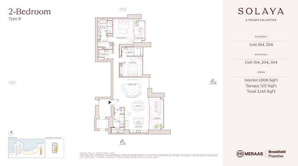 Floor plan for Residence TYPE B