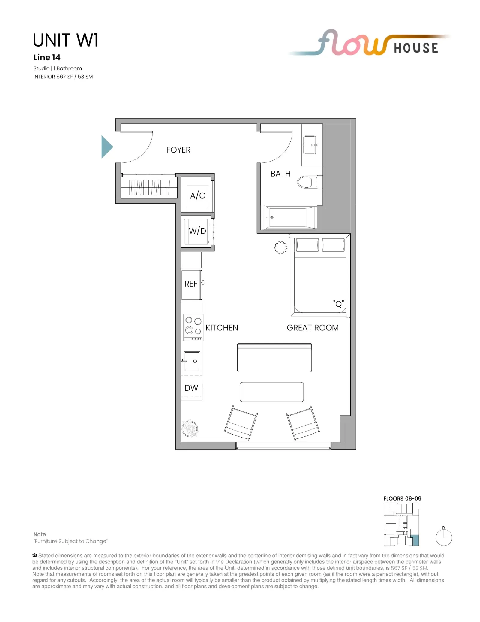 Floor plan for Studio
