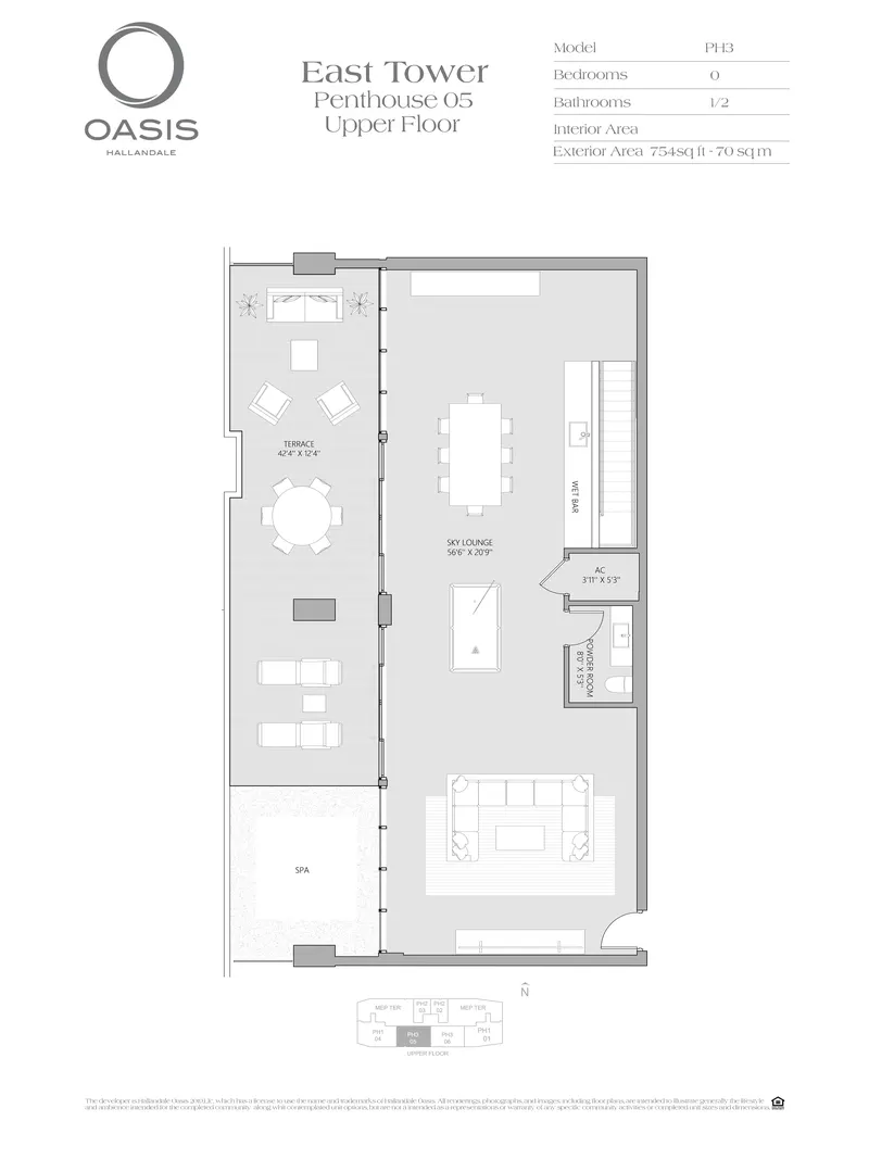 Penthouse 2505 | 3 Bedroom | 3.5 Bathrooms | Private Rooftop Sky Lounge + Terrace — image 2