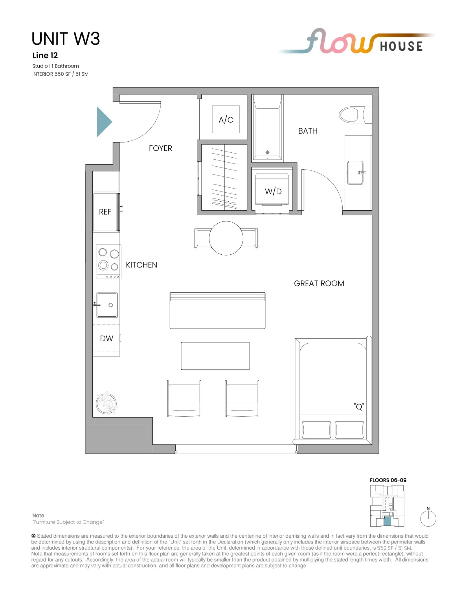 Floor plan for Studio