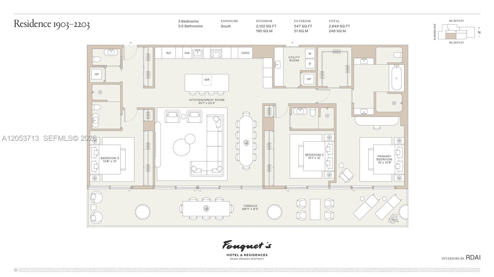 Floor plan for Residence 2103