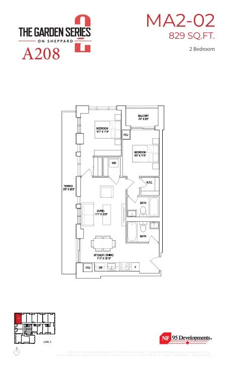 Floor plan for Residence A208