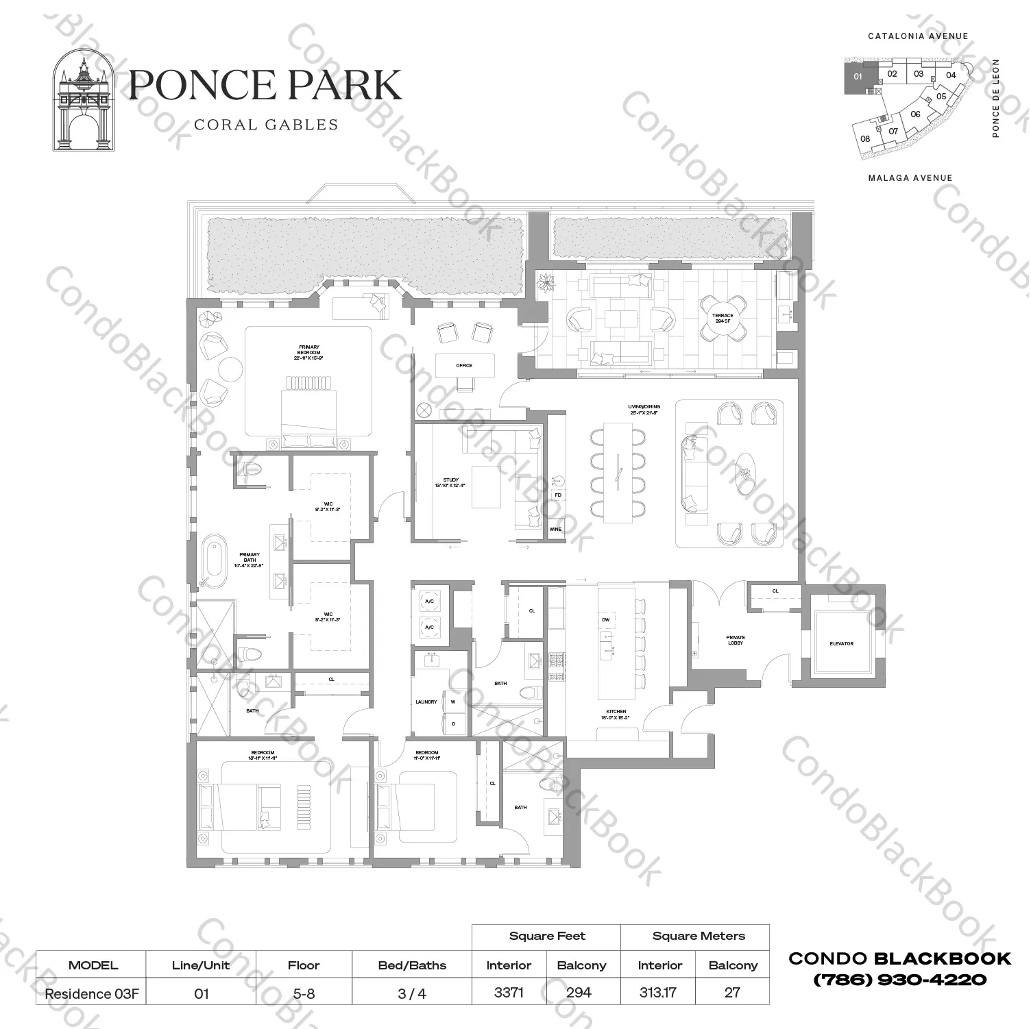 Floor plan for Residence 601