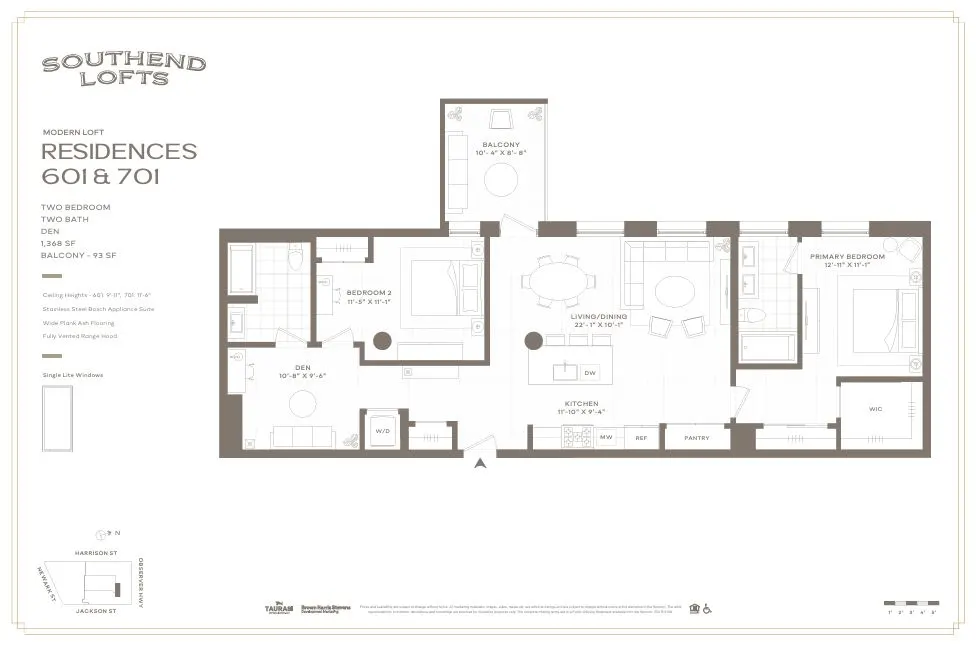 Floor plan for Residence 601