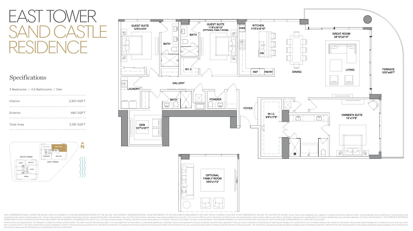 Floor plan for Residence Sand Castle Residence